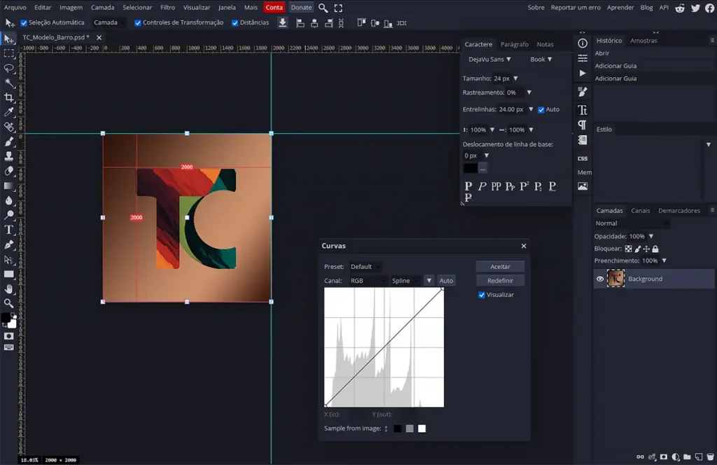 Tema do Photopea - Dark Blue Conheça o editor de imagens online gratuito e fácil, sem a necessidade de instalação, que vai ajudar você em suas criações de design.