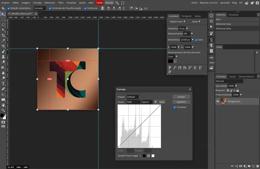 Tema do Photopea - Dark Grey