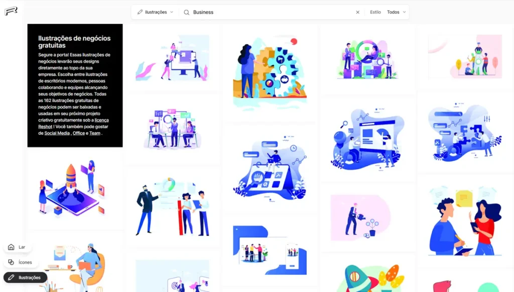 Veja alguns dos bancos de ilustrações gratuitos e de ícones grátis que você usar em seus projetos de ilustração, seja pessoal ou comercial.