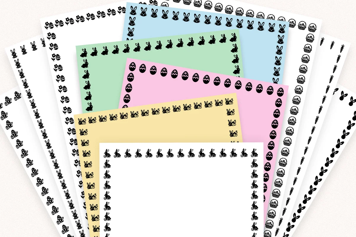 moldura de Páscoa escolar para imprimir